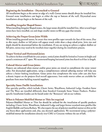 Additional Tech Notes & Helpful Installation Tips