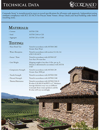 Coronado – Technical Data